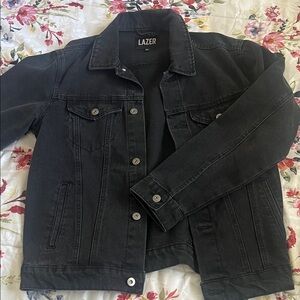 Lazer Black Denim Jacket for Men